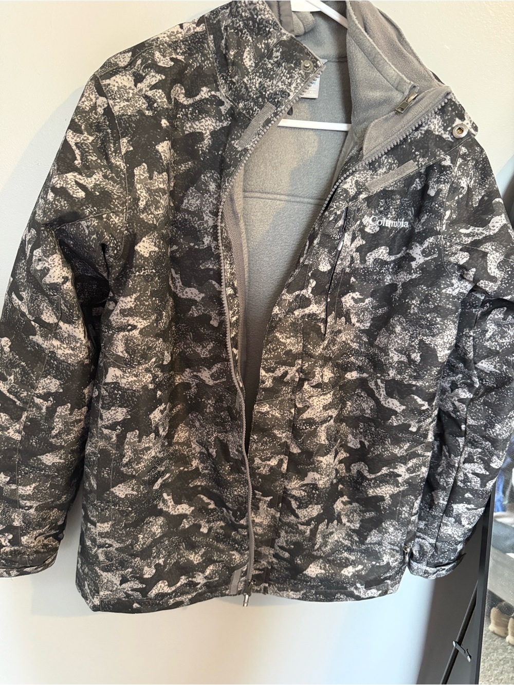 Columbia Kids Black & Gray Camo Puffer Jacket
